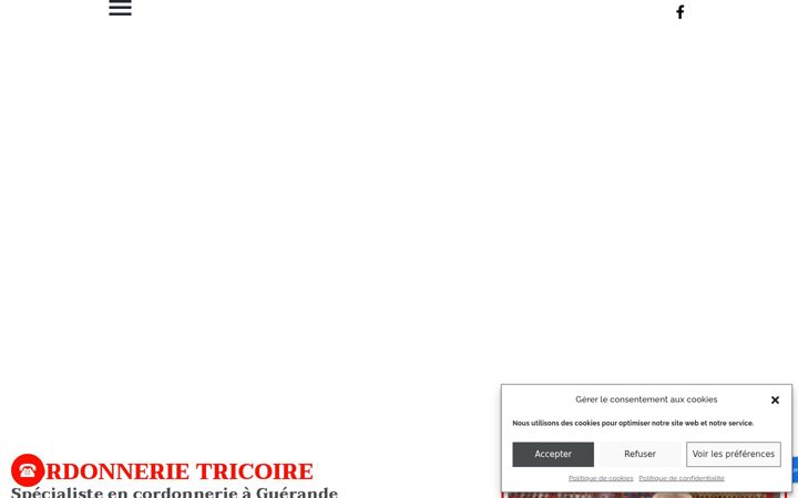 Capture d'écran de cordonnerietricoire.fr