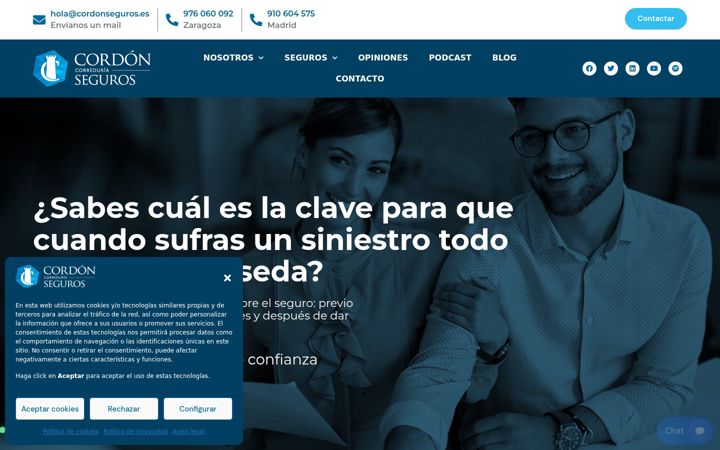 Screenshot of cordonseguros.es