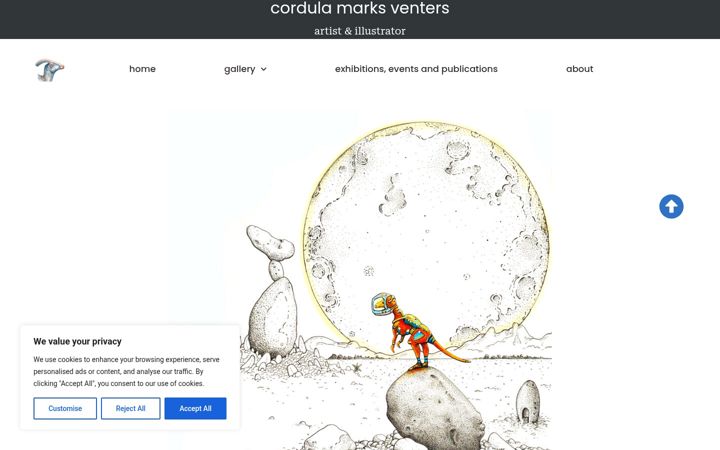 Screenshot of cordulamarksventers.com
