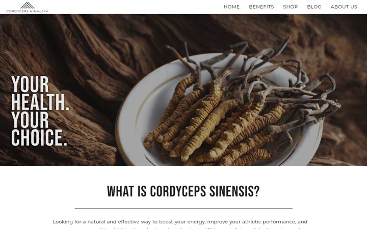 Screenshot of cordyceps-himalaya.com