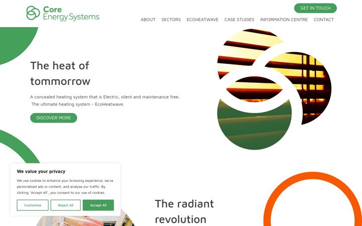 Screenshot of core-energysystems.co.uk