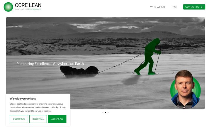 Screenshot of core-lean.eu