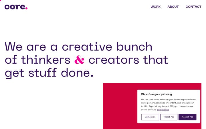 Screenshot of core-marketing.co.uk