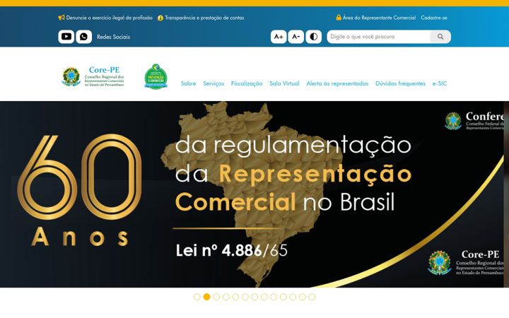 Ekrano kopija core-pe.org.br