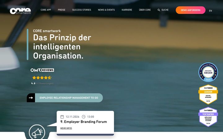 Screenshot of core-smartwork.com