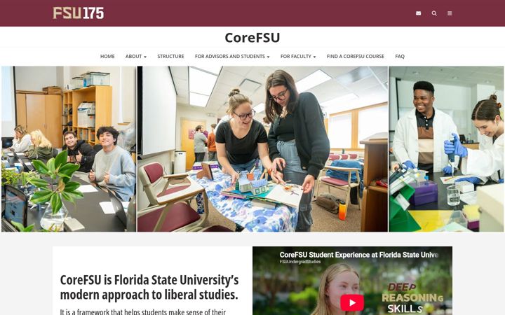 Screenshot of core.fsu.edu