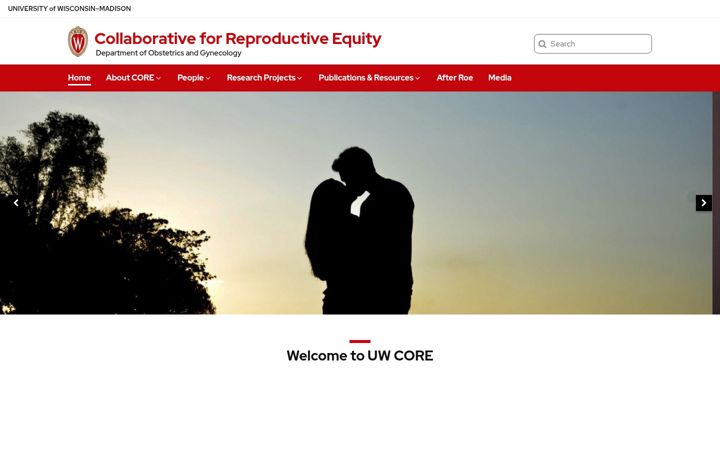 Screenshot von core.wisc.edu