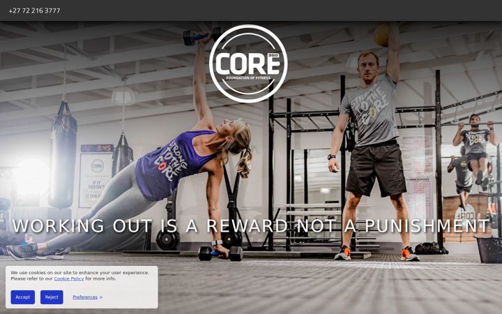 Екранна снимка на core360.co.za