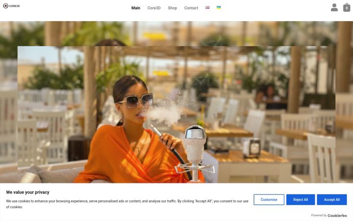 Screenshot of core3dhookah.com