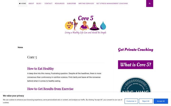 Screenshot of core5health.com