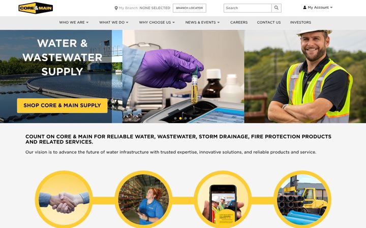 Screenshot of coreandmain.com
