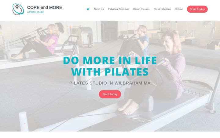 Skærmbillede af coreandmore.net