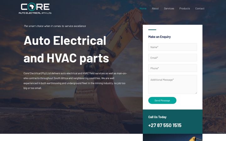 Екранна снимка на coreautolec.co.za