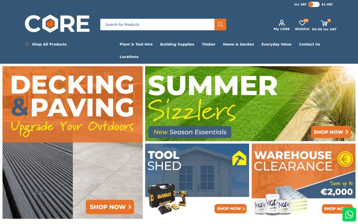 Screenshot ta' corebuild.ie