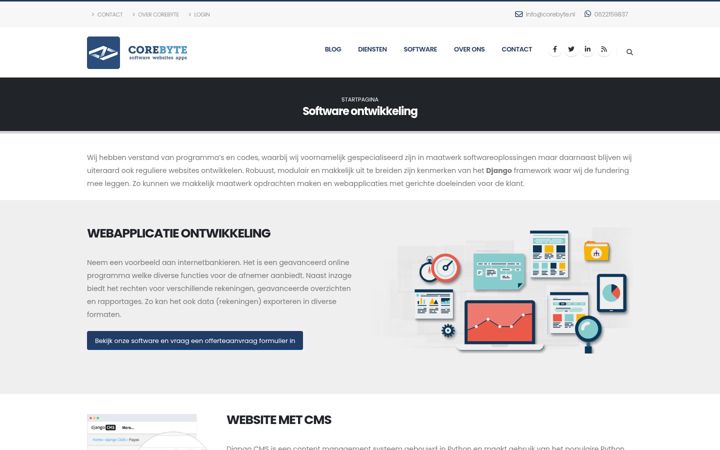 Screenshot di corebyte.nl