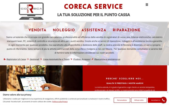 Screenshot of coreca.it