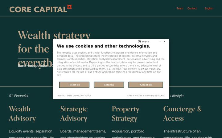 Screenshot of corecap.co