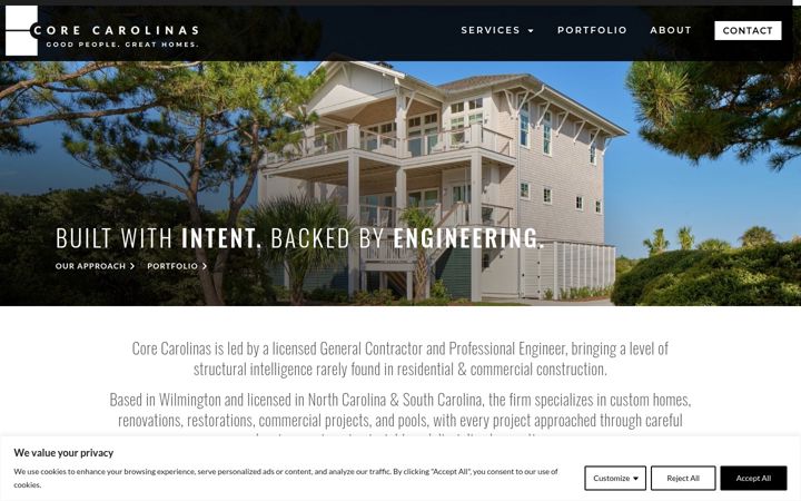 Screenshot of corecarolinas.com