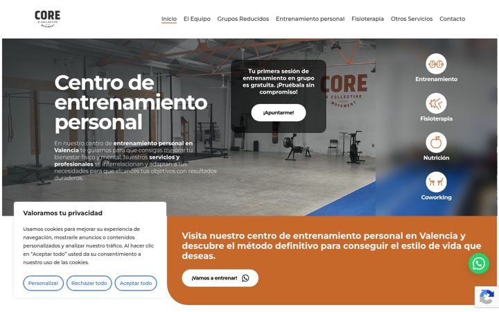 Screenshot of corecenter.es