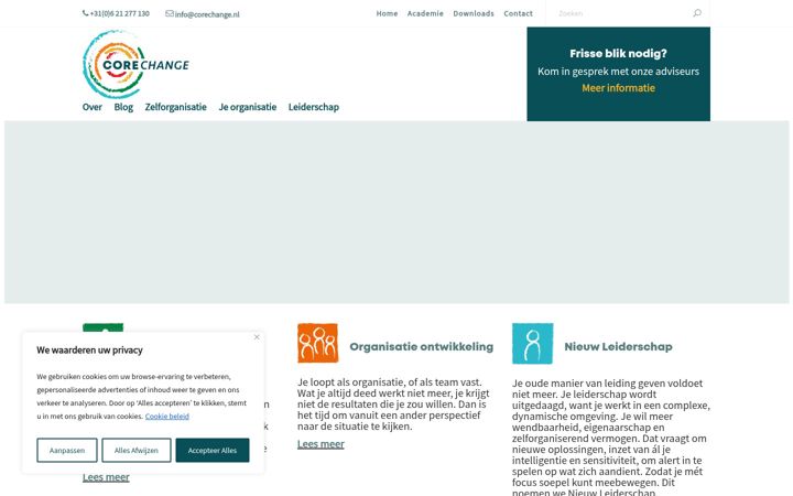 Screenshot of corechange.nl