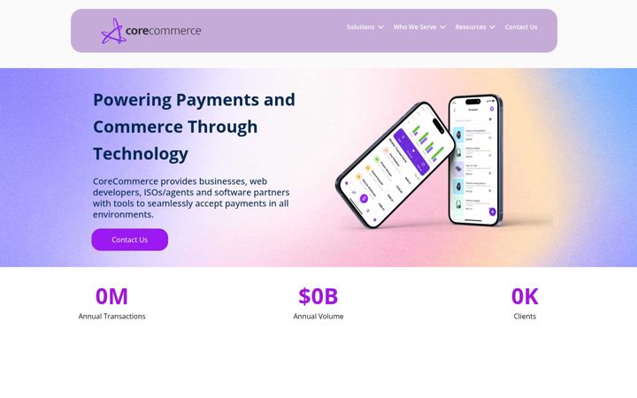 Screenshot von corecommerce.com