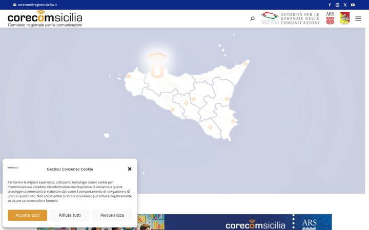 Screenshot of corecomsicilia.it