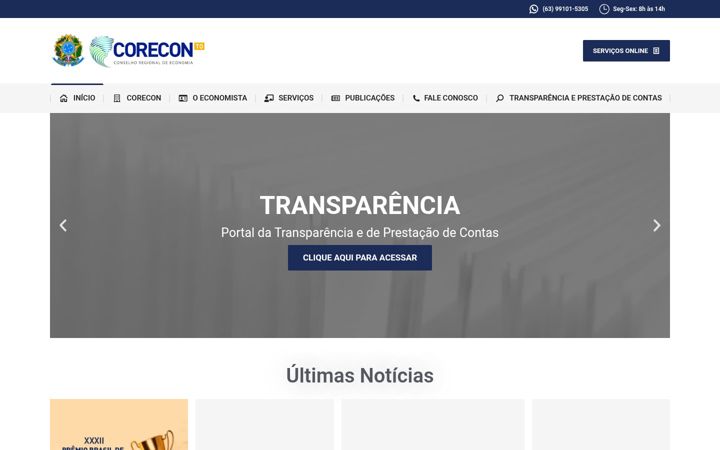 Snimka zaslona za corecon-to.org.br