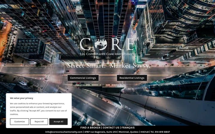 Screenshot of coreconsultantsrealty.com