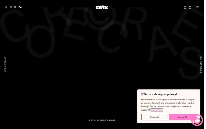 Screenshot di corecreates.ca