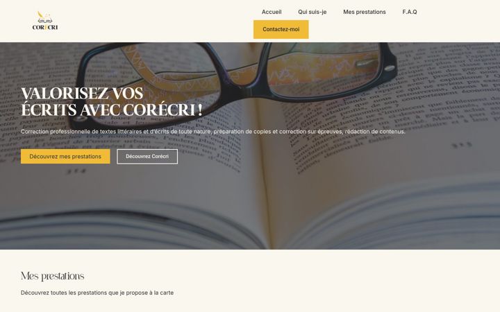 Screenshot of corecri.fr