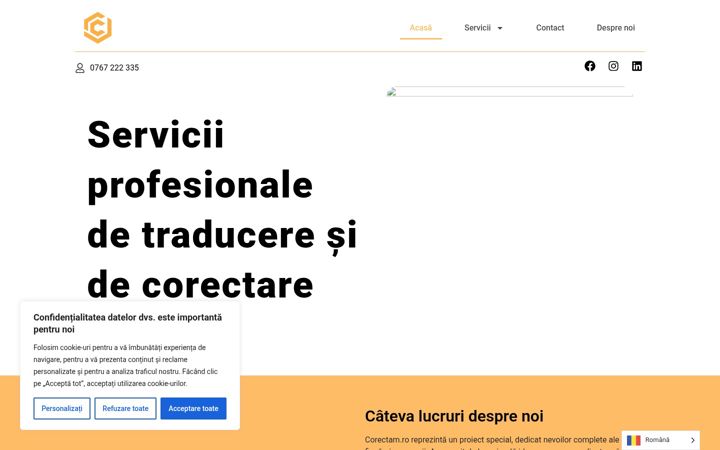 Screenshot of corectam.ro
