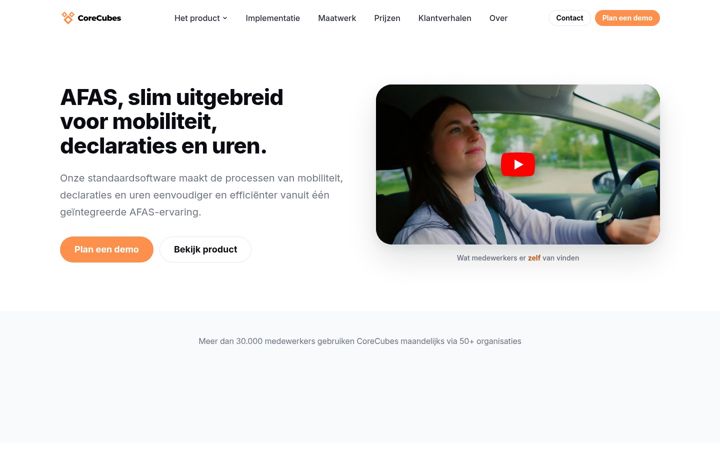 Screenshot of corecubes.nl