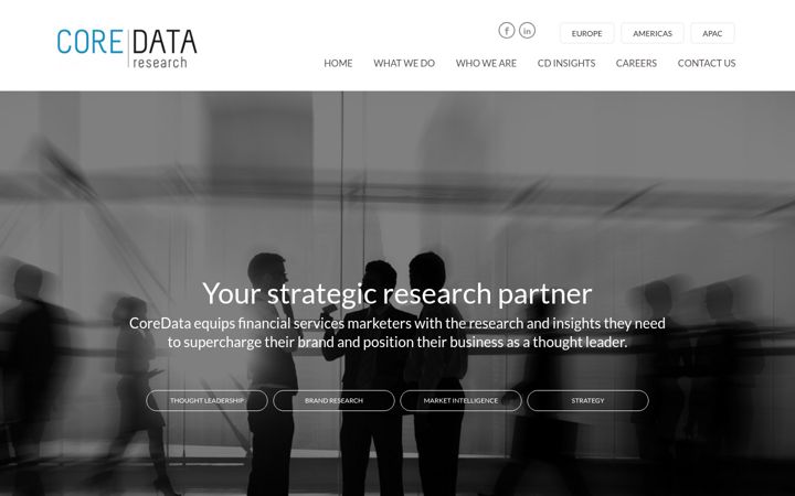 Screenshot of coredata-research.co.uk