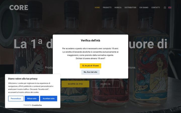 Screenshot of coredistillery.it