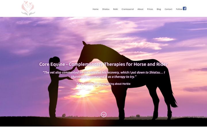 Screenshot of coreequine.co.uk