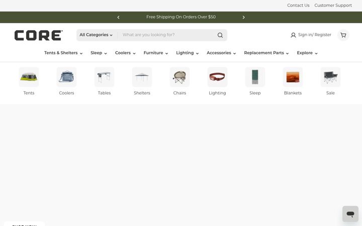 Zrzut ekranu coreequipment.com