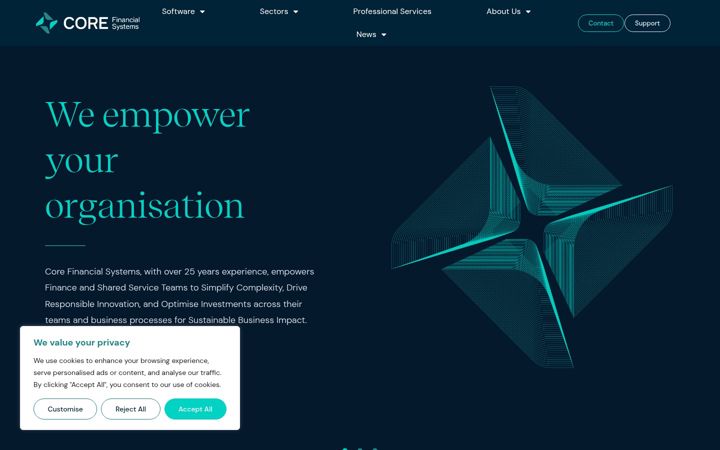 Screenshot of corefinancial.ie