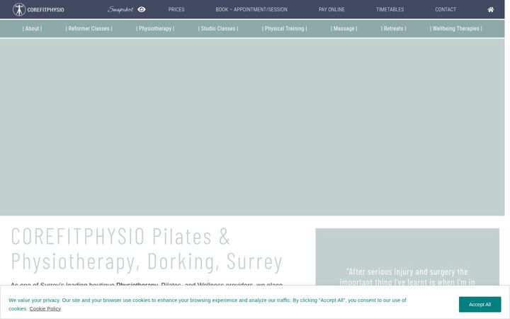 Screenshot of corefitphysio.com