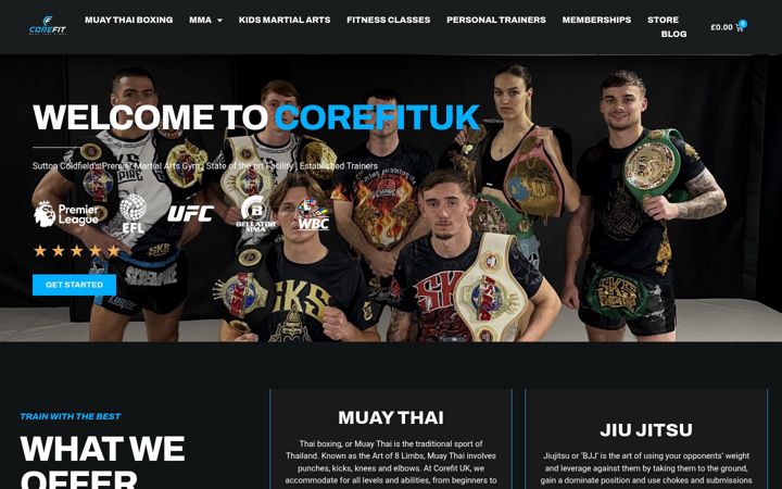 Screenshot of corefituk.com