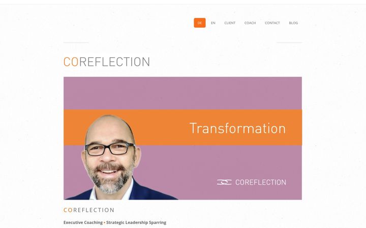Screenshot of coreflection.com