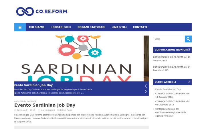 Screenshot of coreform.info