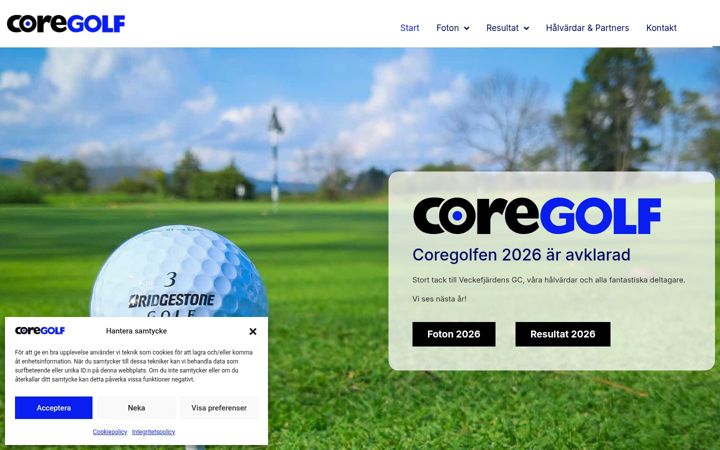 Screenshot of coregolf.se
