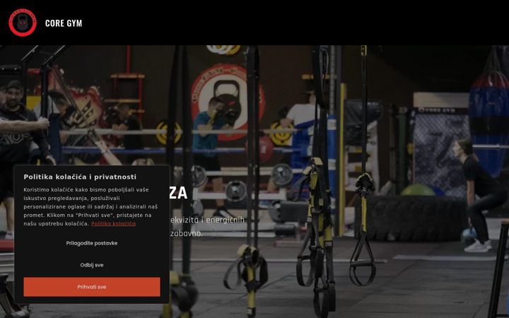 Screenshot του coregym.hr