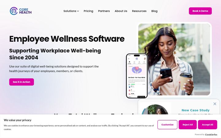 Screenshot of corehealth.global