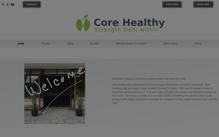 Screenshot ta' corehealthy.ie