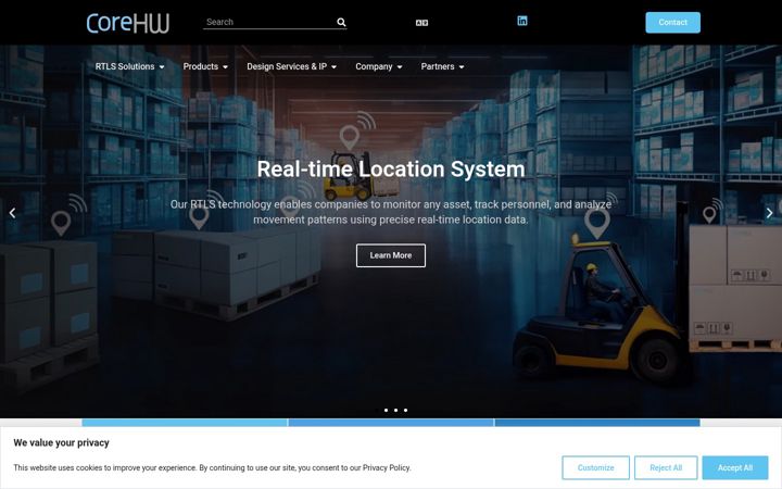Screenshot of corehw.com