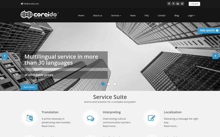 Screenshot of coreido.com