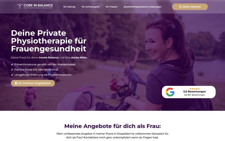 Screenshot of coreinbalance.de