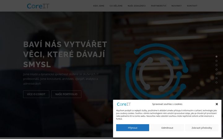 Skærmbillede af coreit.cz