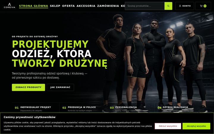 Snímek obrazovky coreiva.pl